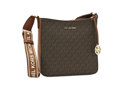 MICHAEL KORS Women's Outlet Jet Set Travel Small Signature Logo Messenger Bag Shoulder Bag "Brown"