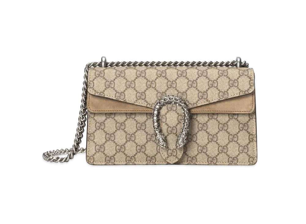 GUCCI Dionysus Small Shoulder Bag "GG Supreme Canvas"