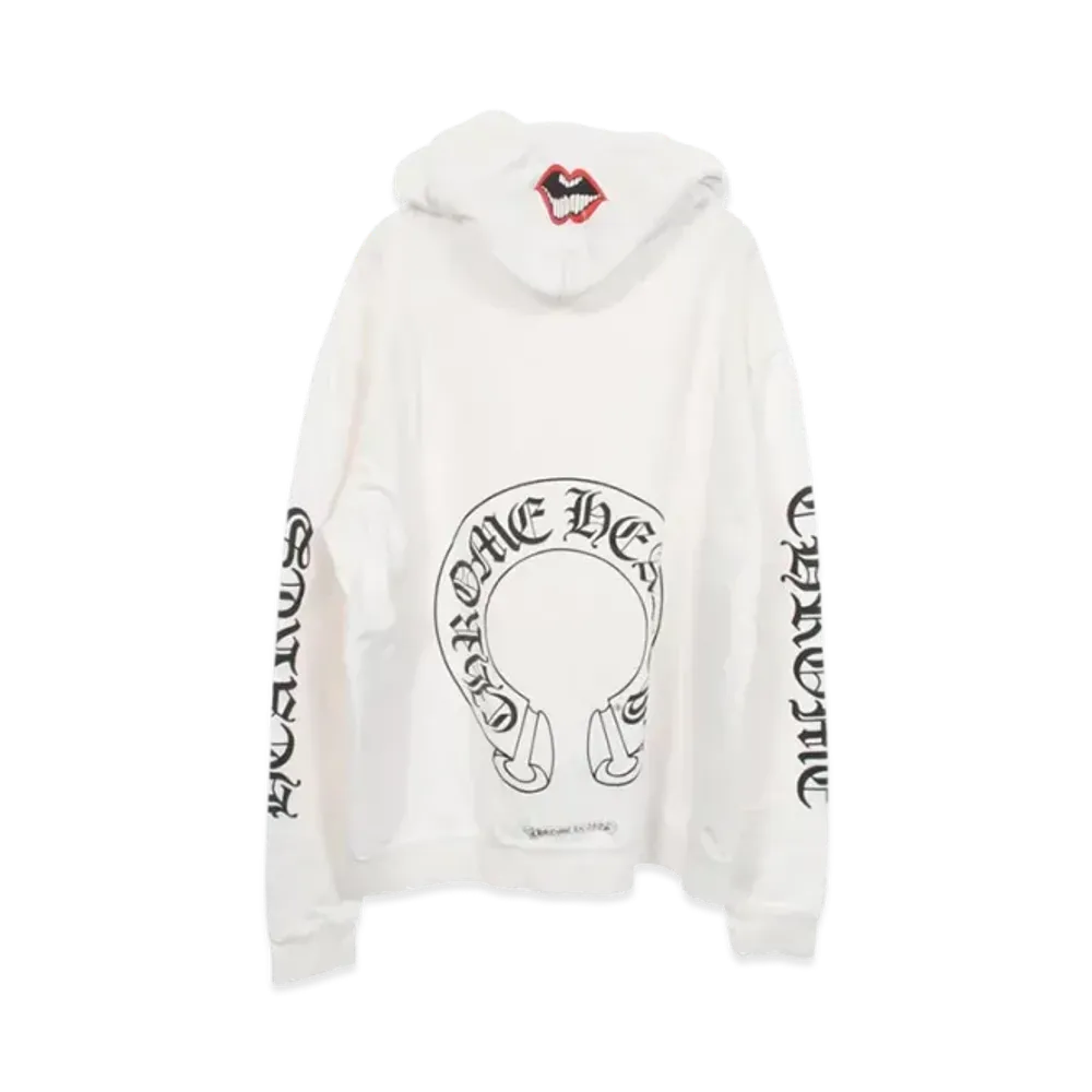 Chrome Hearts Matty Boy Chomper Horseshoe Pullover Hoodie "White"