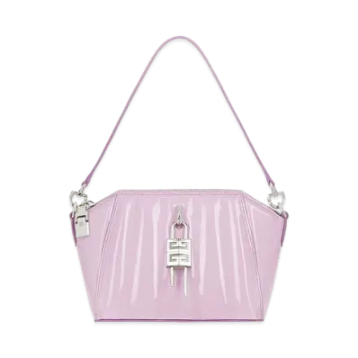 GIVENCHY XS Antigona Lock Bag in Padded Patent Leather "Lilac"
