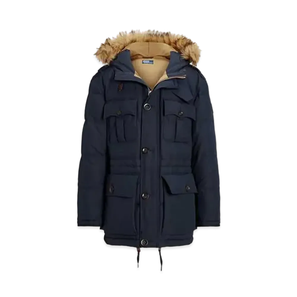 Polo Ralph Lauren Faux Fur Trim Down Parka "Navy"