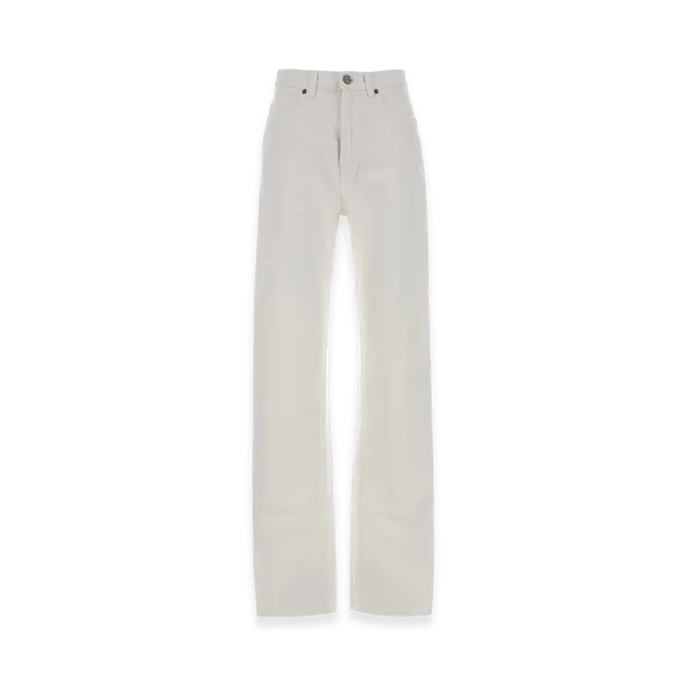 GUCCI Washed Cotton Denim Pants "White"