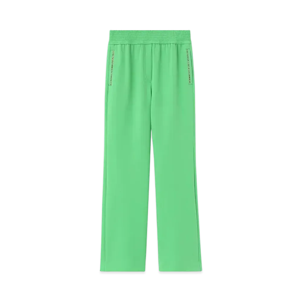 Paul Smith Women's Signature Striped Piping Jersey Pants "Green"