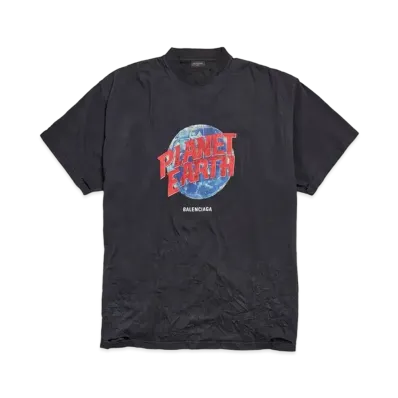 BALENCIAGA Planet Earth T-Shirt Oversized "Black"