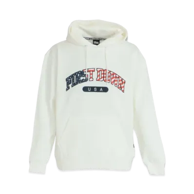 FIRST DOWN USA HOODED SWEAT "Off White"