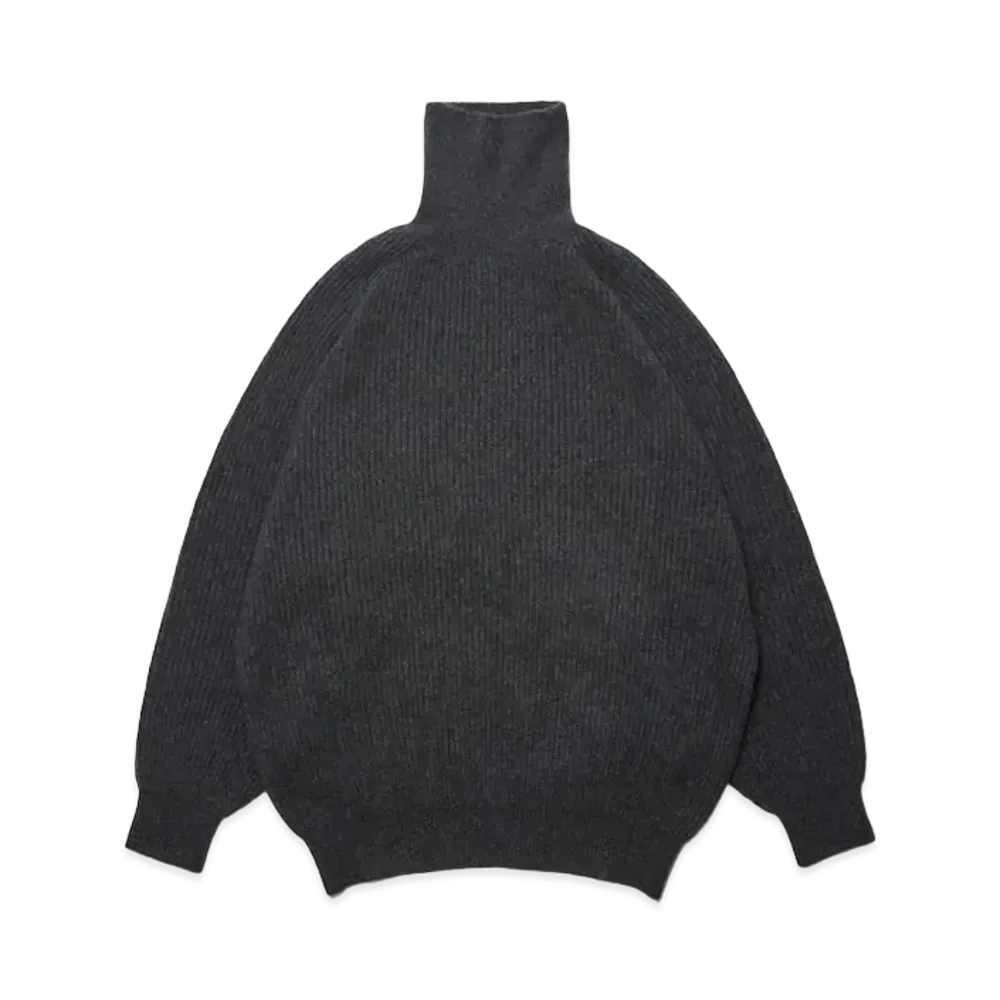 everyone Cashmere Turtleneck Sweater "Charcoal"