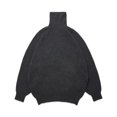 everyone Cashmere Turtleneck Sweater "Charcoal"