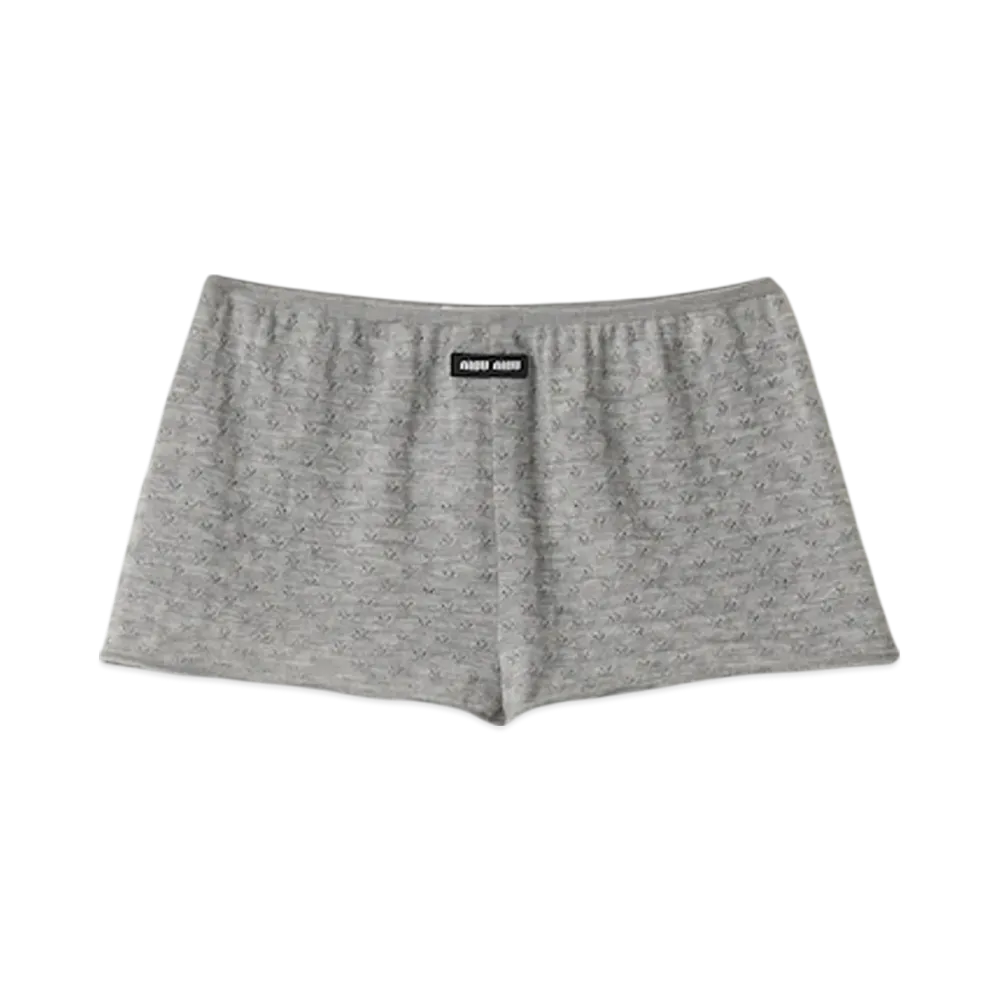 MIU MIU Women's Cashmere and Silk Shorts "Grey"