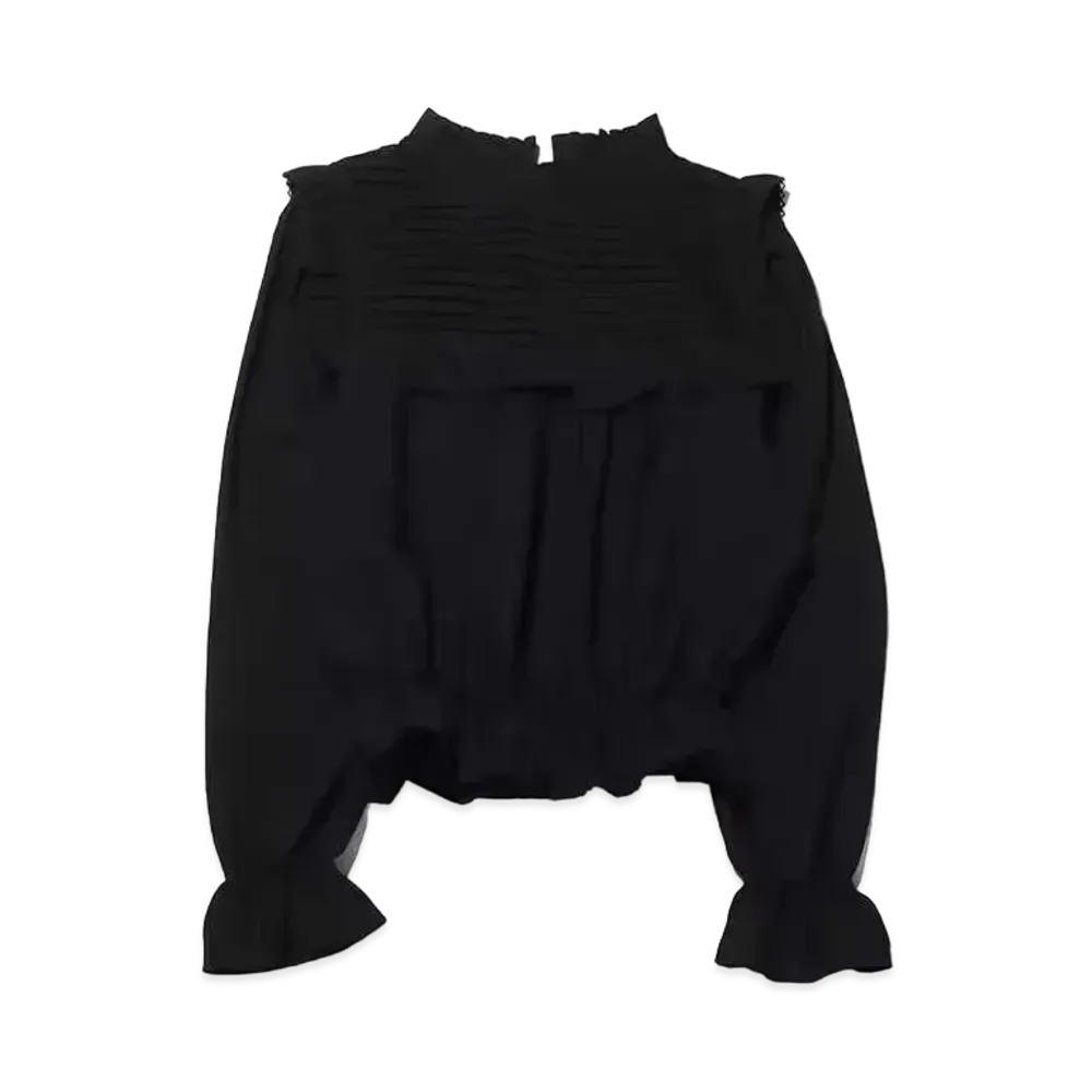 atmos pink Square Ruffle Blouse "Black"