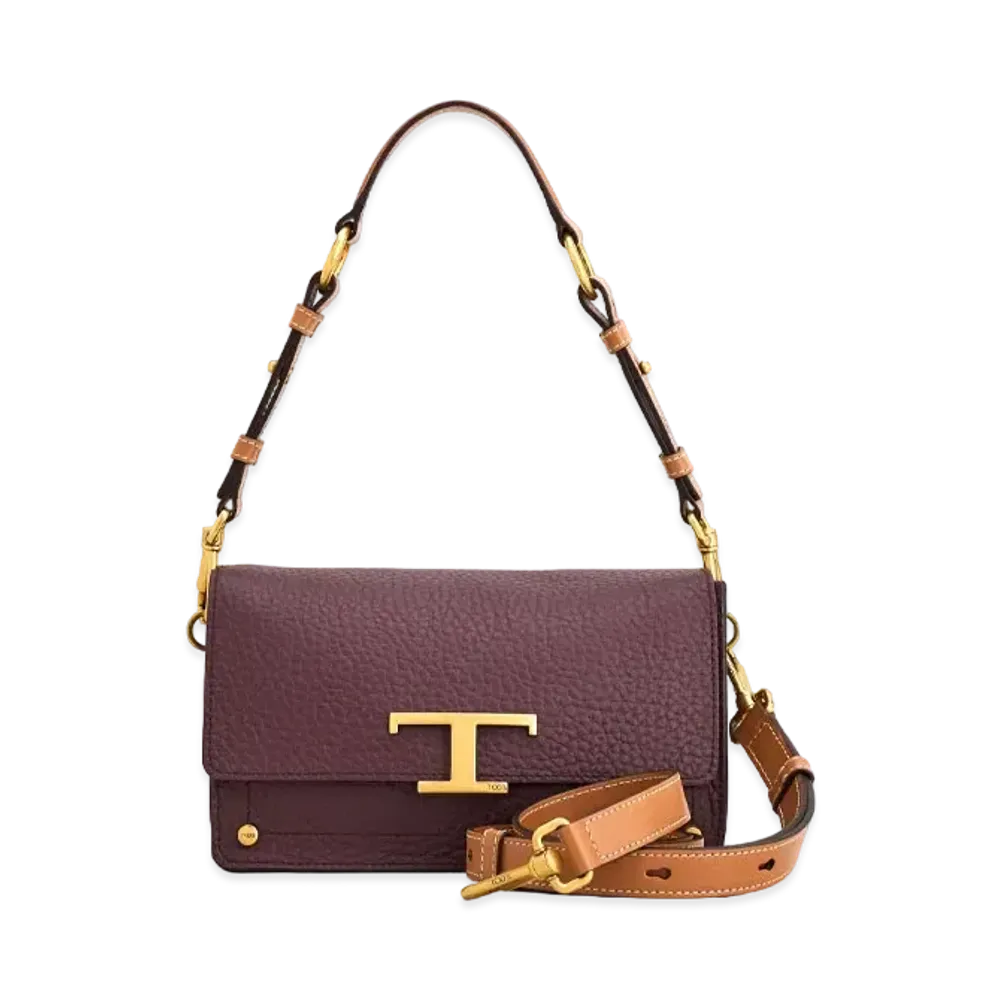 TOD'S T Timeless Crossbody Mini "Burgundy"
