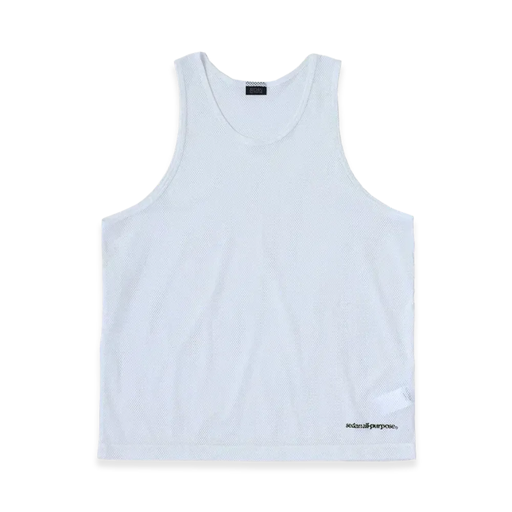 SEDAN ALL-PURPOSE OD Logo Mesh Tank Top "White"