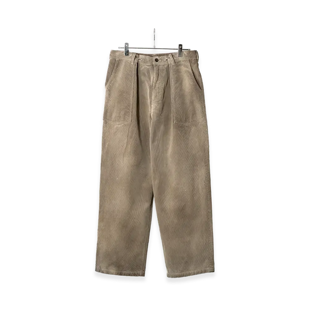 ANCELLM Aging Corduroy Baker Pants "Gray"