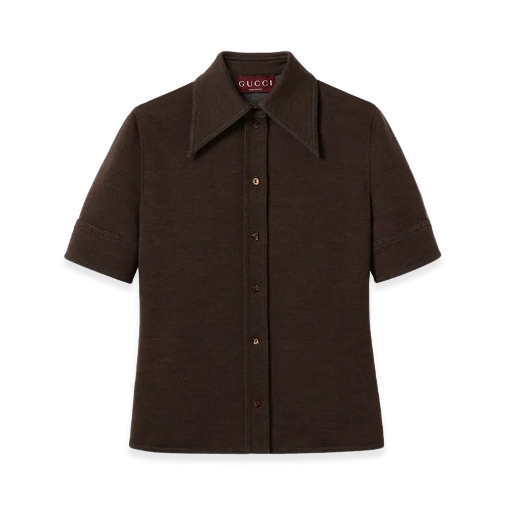 GUCCI Women's Jersey Shirt "Brown"