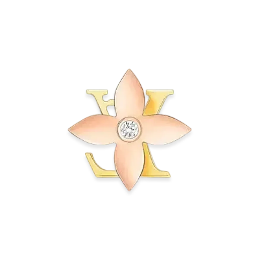Louis Vuitton Idylle Blossom Reversible Stud, Pink and Yellow Gold and Diamond - Per Unit