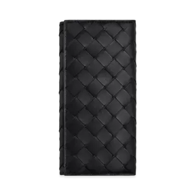 Bottega Veneta Long Wallet "Black Cobalt"