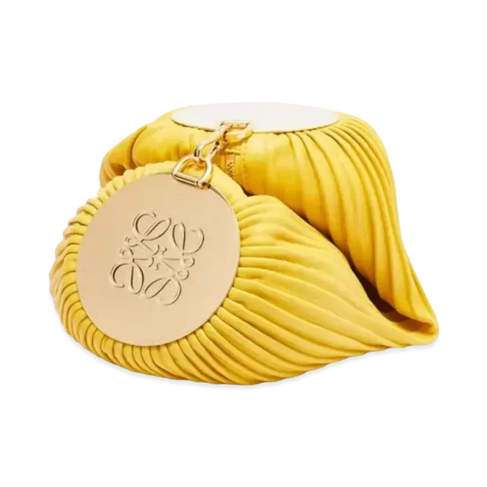 LOEWE Bracelet Pouch In Pleated Nappa "Yellow"