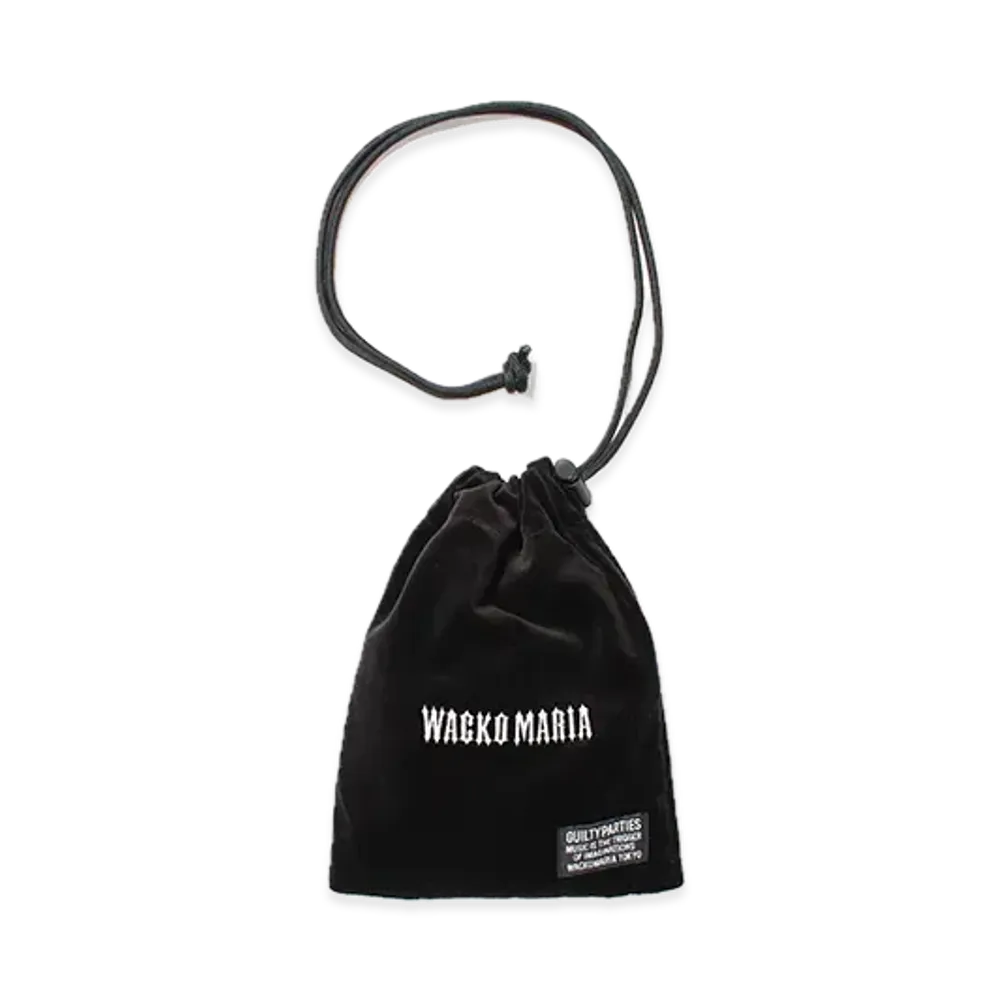 WACKO MARIA Velour Drawstring Bag "Black"