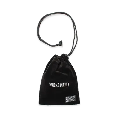 WACKO MARIA Velour Drawstring Bag "Black"