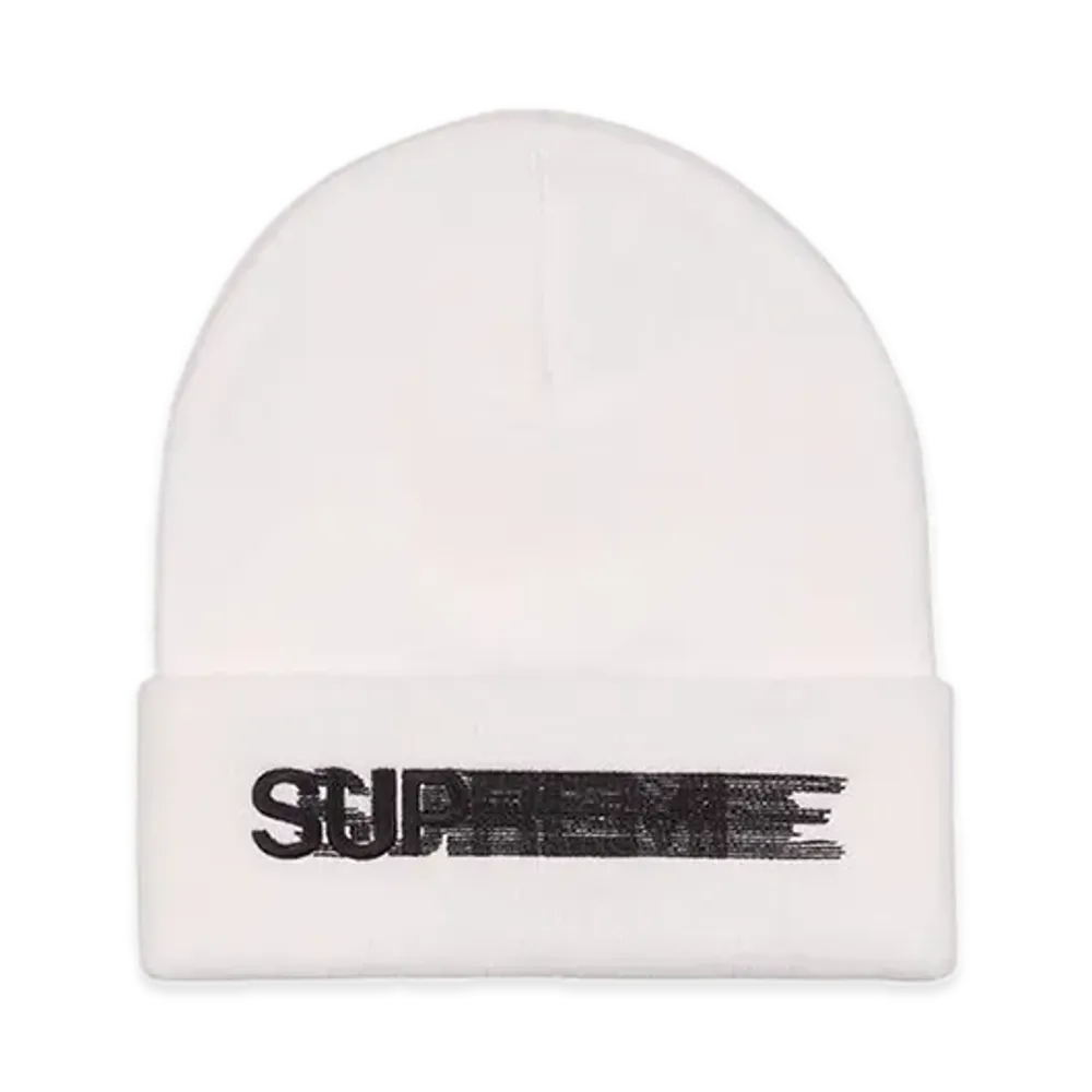 Supreme Motion Logo Beanie "White" (23SS)