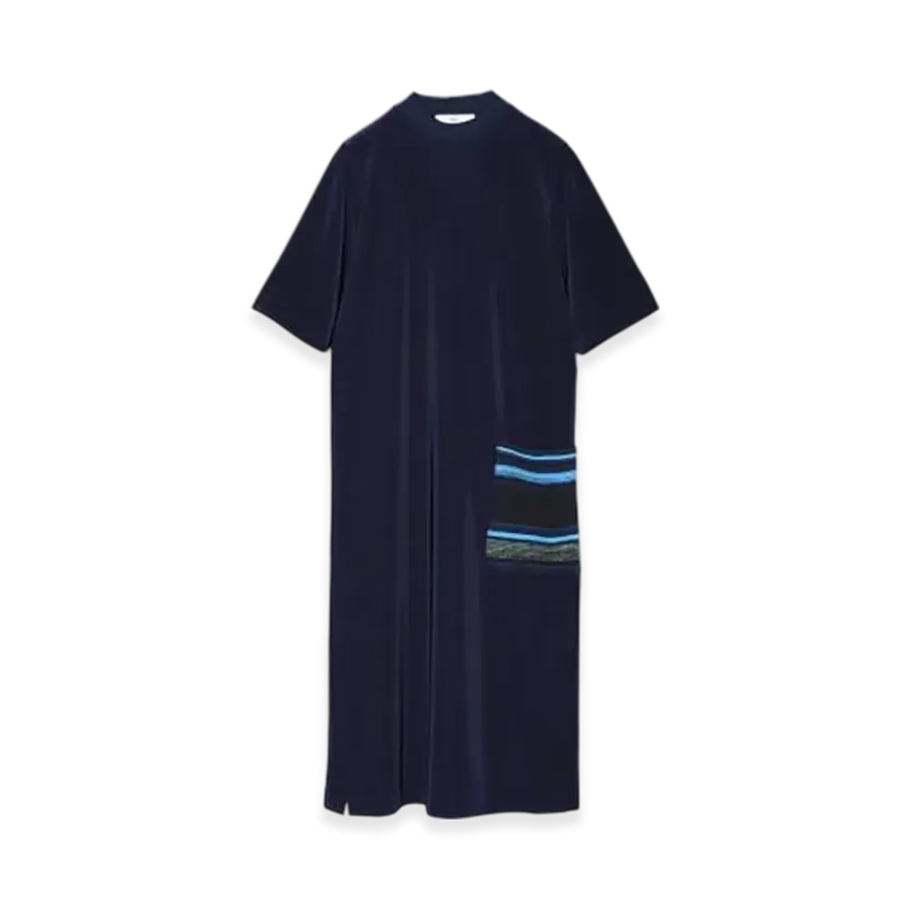 TOGA PULLA Pique Jersey Dress "Navy"