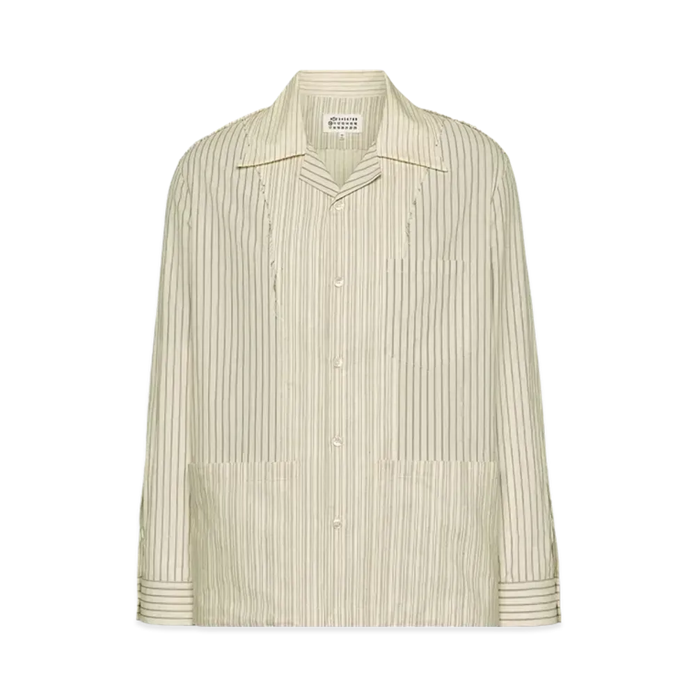 Maison Margiela Men's Stripe Shirt "Ecru"