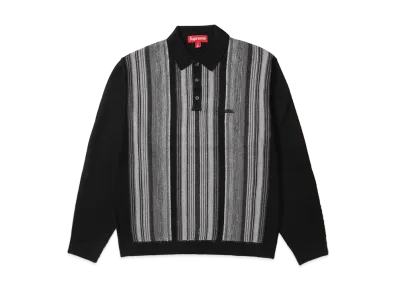 Supreme Multi Stripe Polo Sweater "Black"