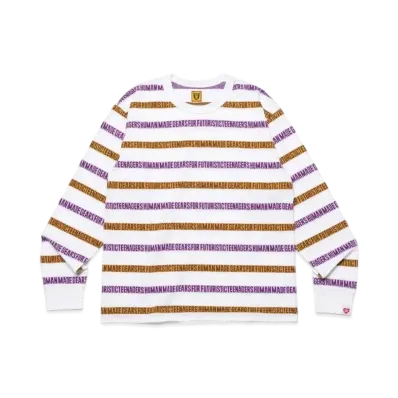 HUMAN MADE Jacquard L/S T-Shirt "White"