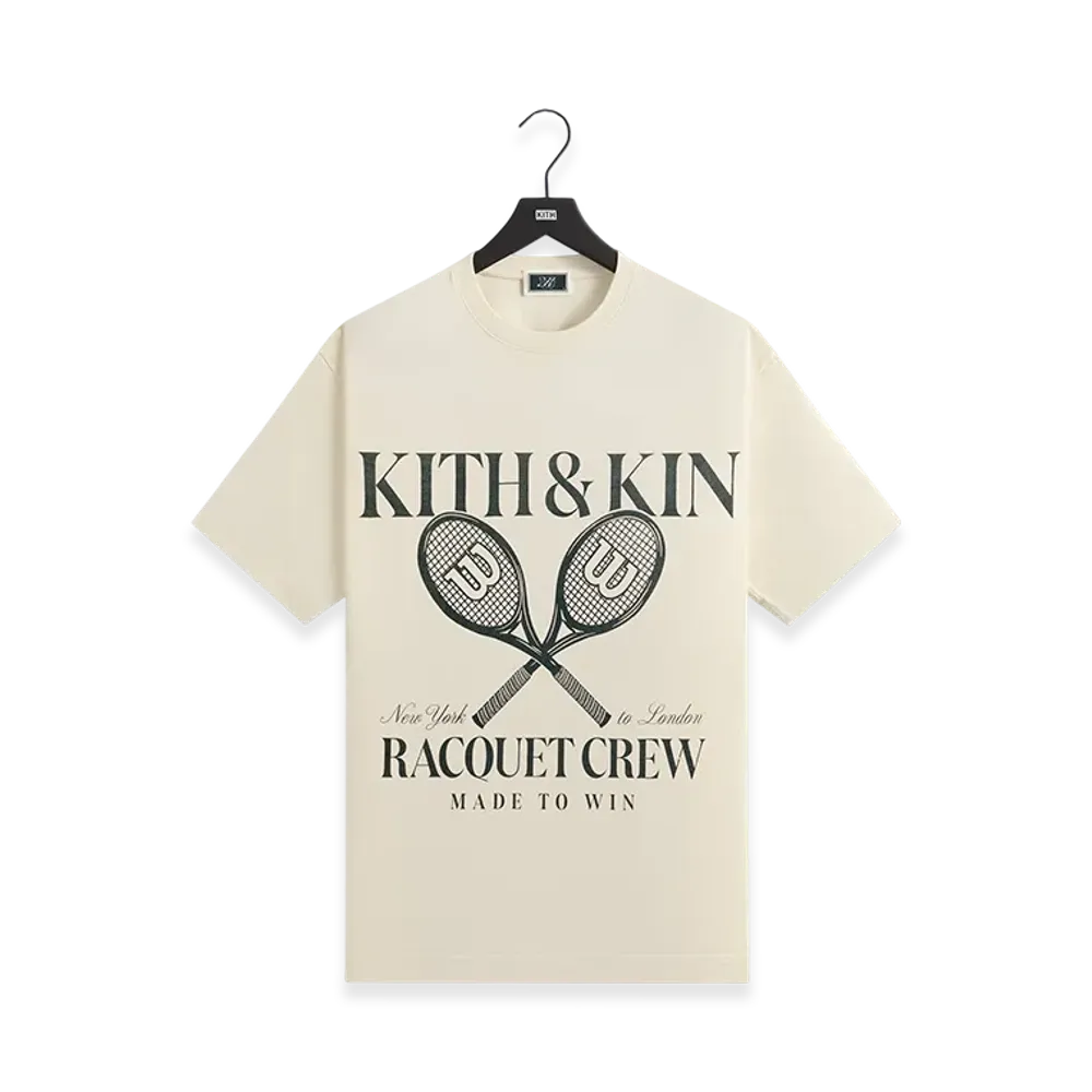 Kith x Wilson Racquet Crew Vintage Tee "Sandrift"
