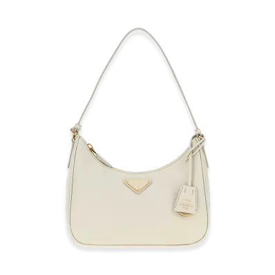 PRADA Women's Chalk Leather PRADA Women's Re-Edition 2005 Shoulder Bag "White"