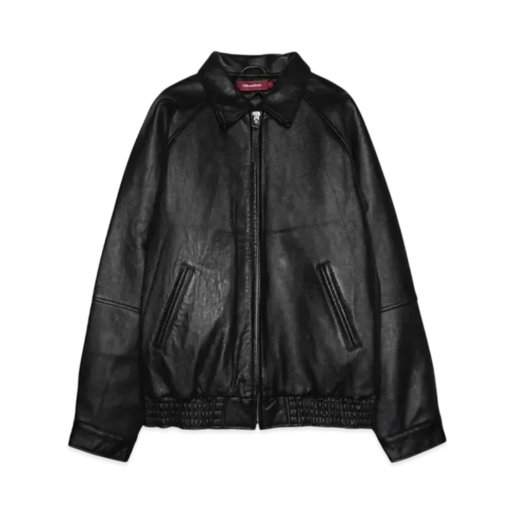 Hide and Seek Zip Leather Jacket(24aw) "BLACK"