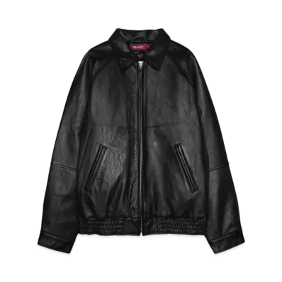 Hide and Seek Zip Leather Jacket(24aw) "BLACK"