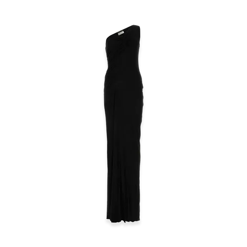 Saint Laurent Women's Viscose Long Dress "Black"