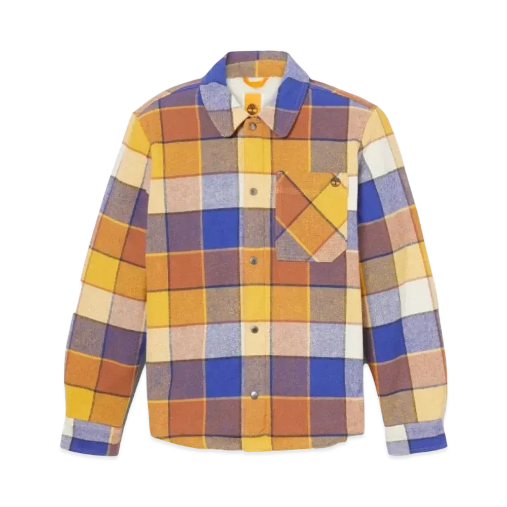 Timberland Men's High Pile Fleece Lined Overshirt "Mineral Yellow"