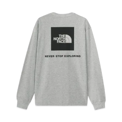 The North Face Long Sleeve Back Square Logo Tee "Mixed Gray 2"