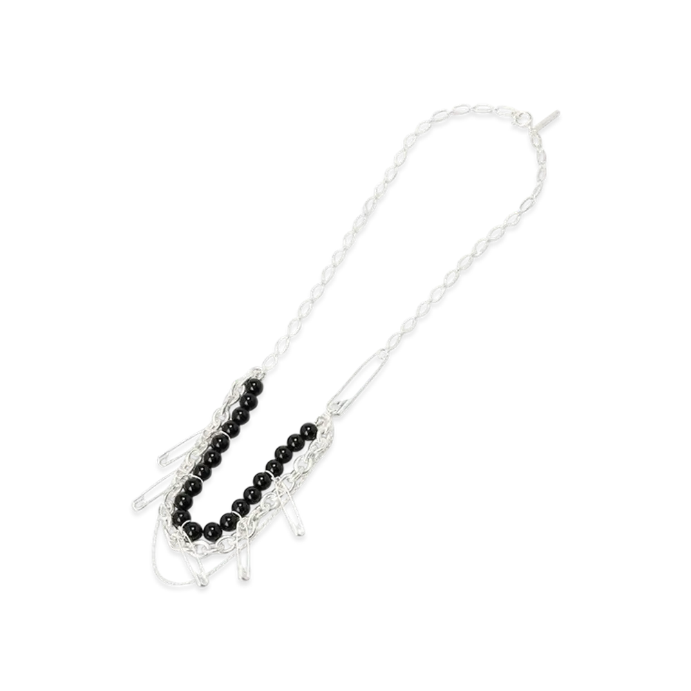 S'YTE Safety Pins Onyx Necklace "Black"