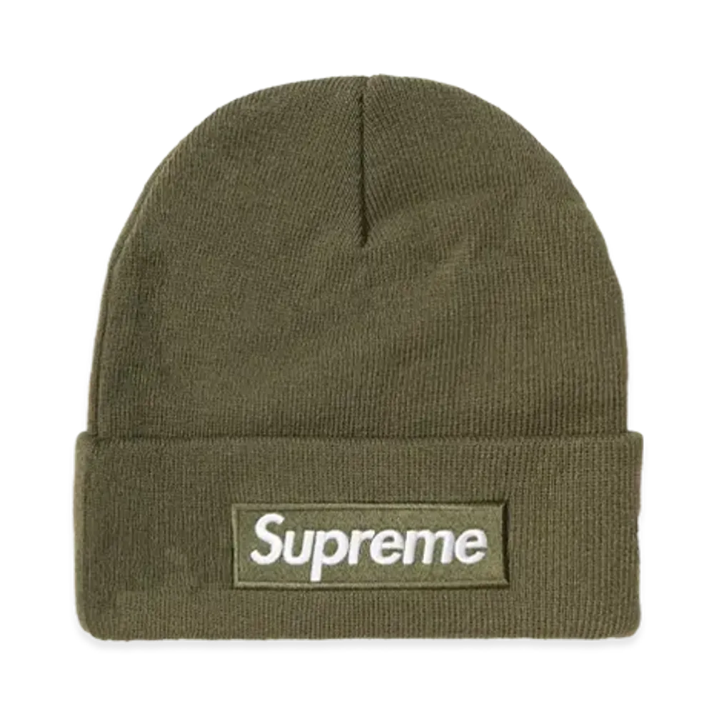 Supreme x NEW ERA Box Logo Beanie (25FW) "Light Olive"