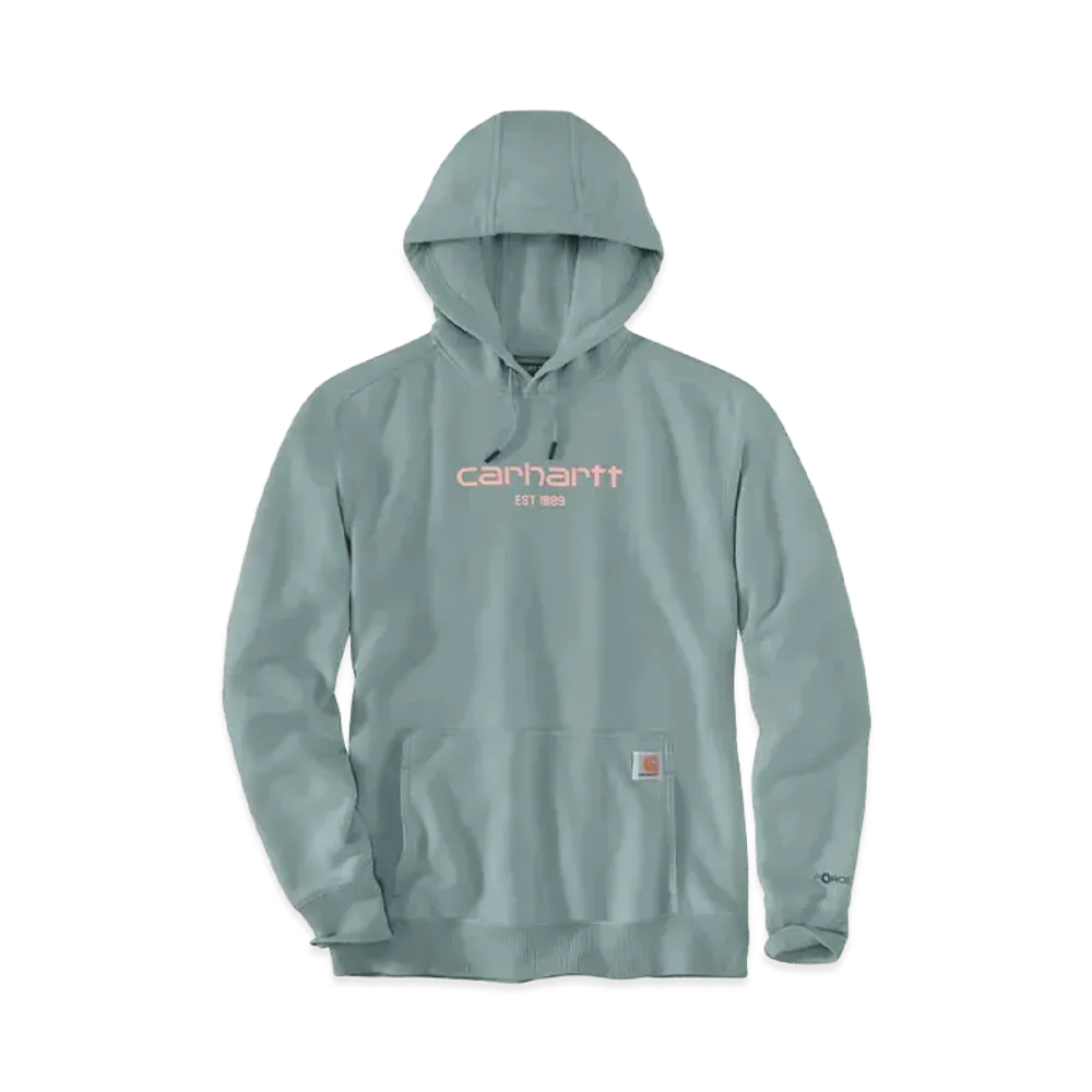 Carhartt Force Relaxed Fit Lightweight Logo Graphic Sweat Hoodie "Slate Green Heather"