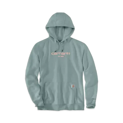 Carhartt Force Relaxed Fit Lightweight Logo Graphic Sweat Hoodie "Slate Green Heather"