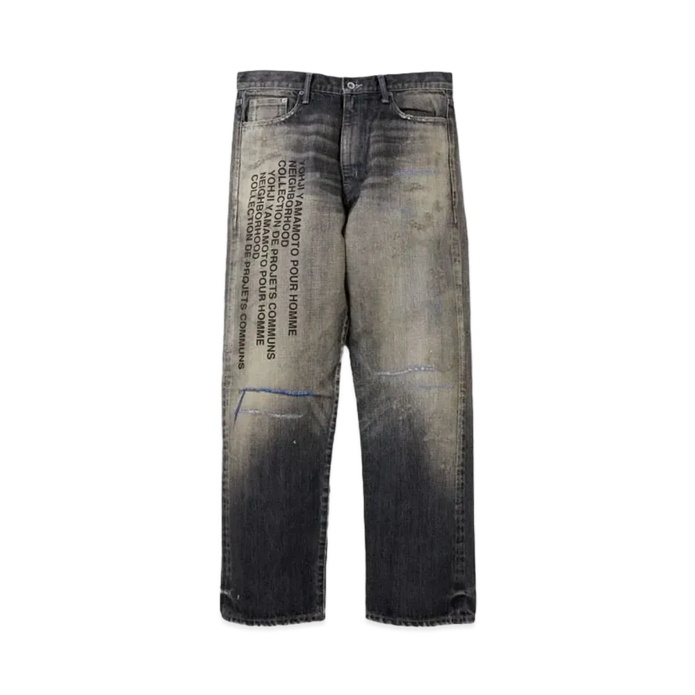 NEIGHBORHOOD x YOHJI YAMAMOTO Savage Denim DP Basic Pants "Black"