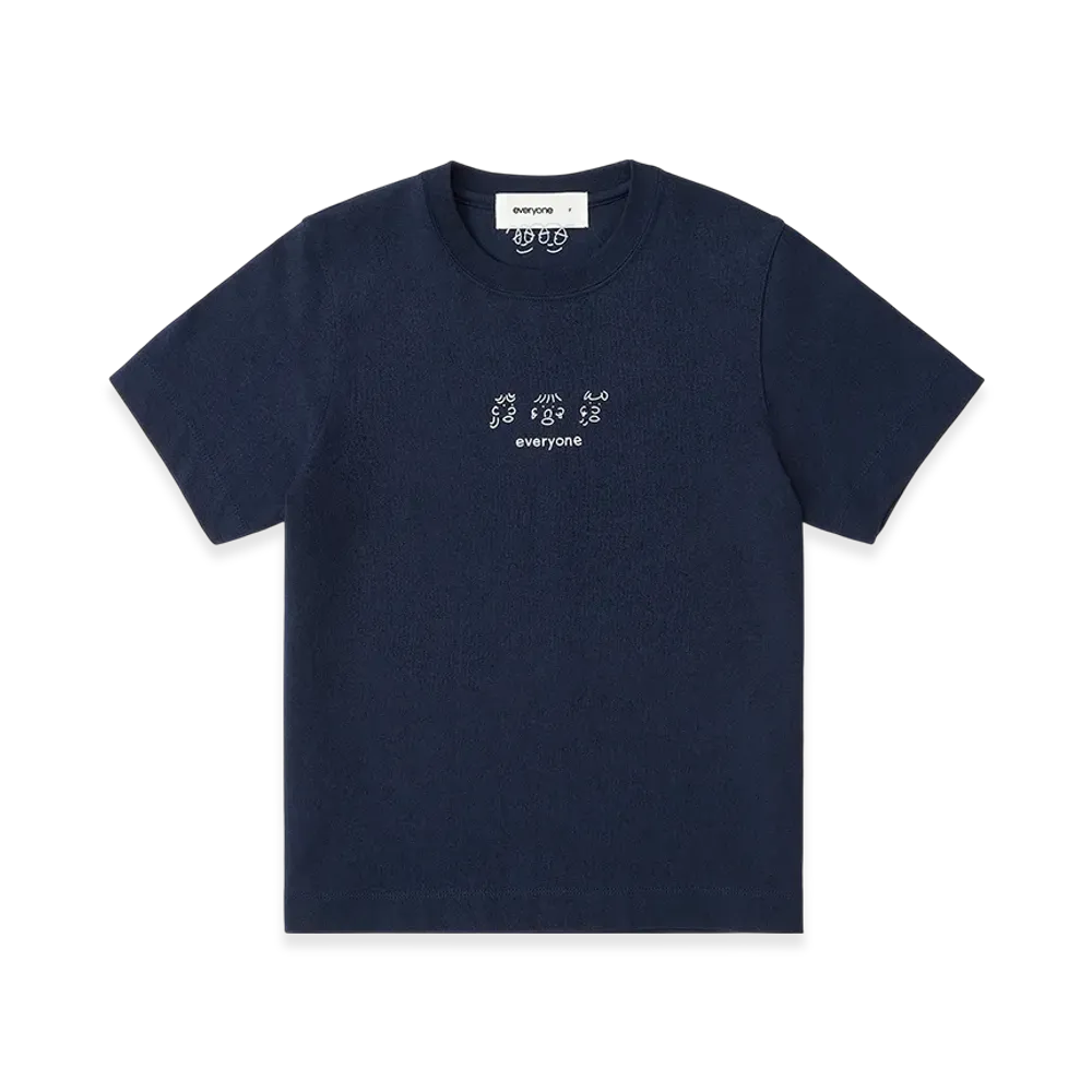 everyone Woman's j.30000 Buddies Short Sleeve Tee Shirt "Navy"