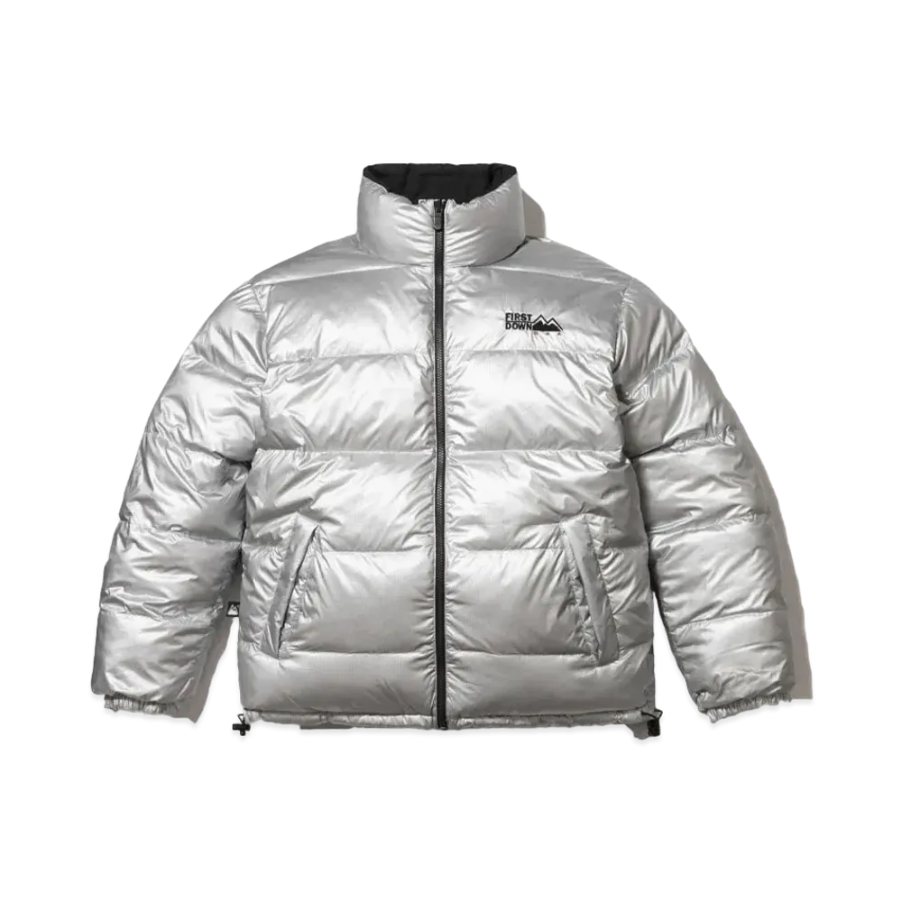 FIRST DOWN REVERSIBLE DOWN JACKET "Black/Silver"