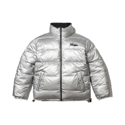 FIRST DOWN REVERSIBLE DOWN JACKET "Black/Silver"