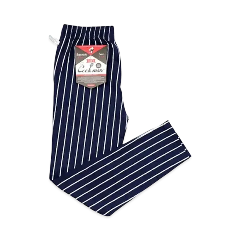 COOKMAN Chef Pants Bartenders Pants Stripe "Stripe/Navy"