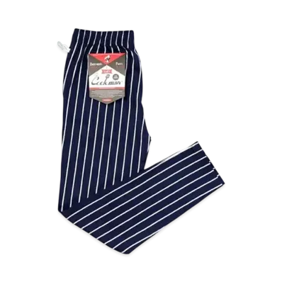 COOKMAN Chef Pants Bartenders Pants Stripe "Stripe/Navy"
