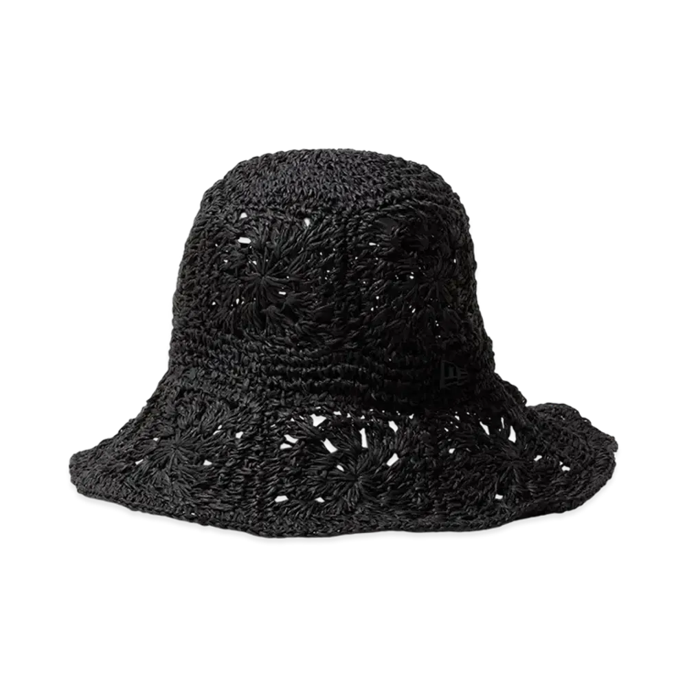 NEW ERA Adventure Wide Brim Paper Crochet Hat "Black"