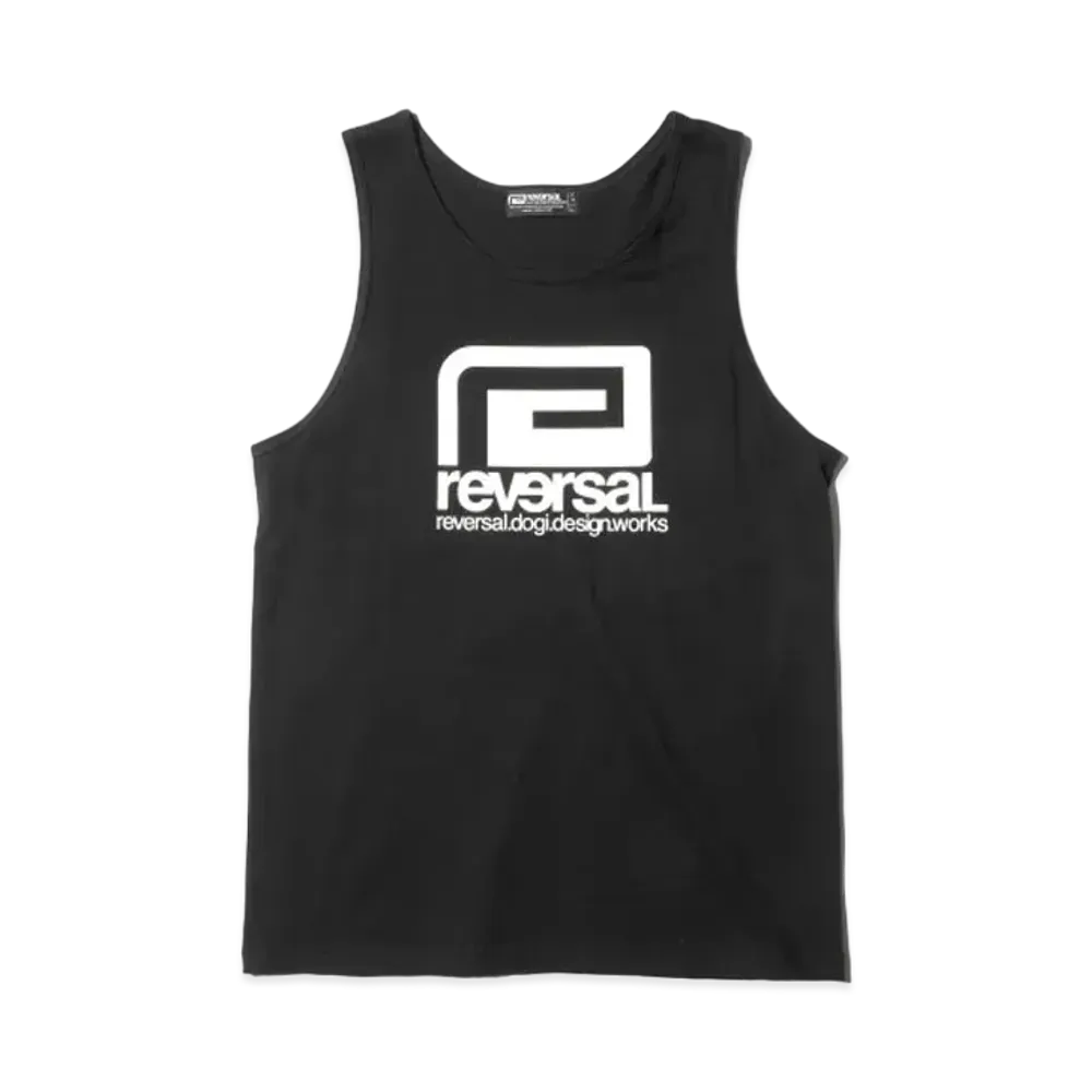 Reversal Big Mark Cotton Tank Top "Black"