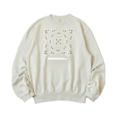 KAPITAL 30 Fleece Cookie Pocket Crew Sweat "Grey"