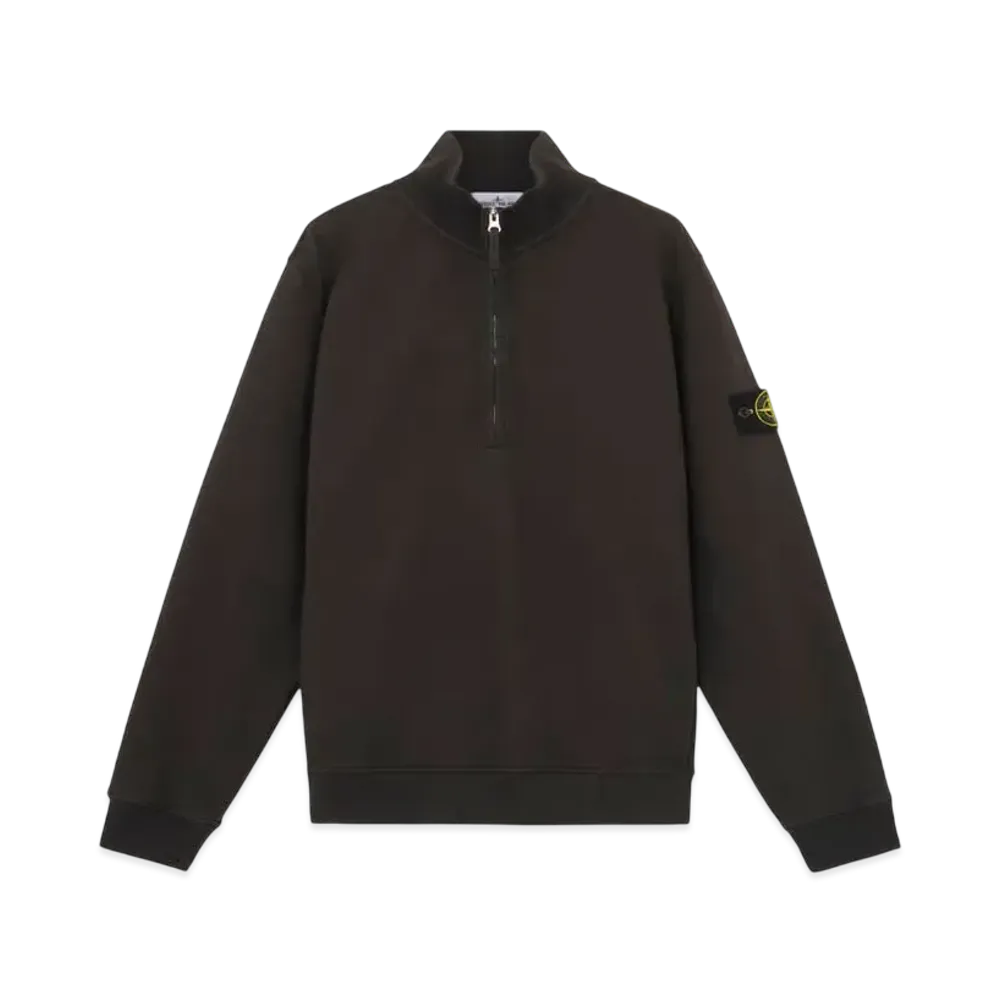 Stone Island 63420 Brushed Organic Cotton Fleece "Lead Gray"