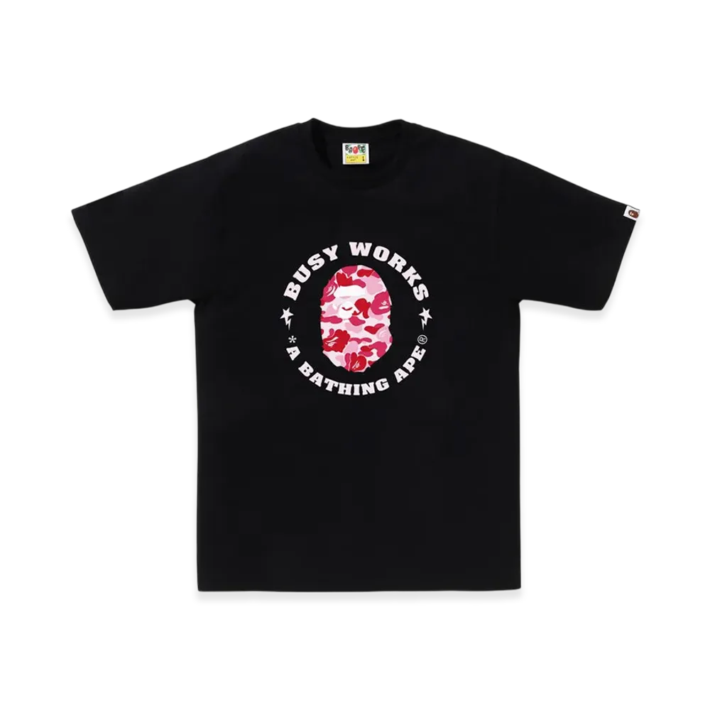 A BATHING APE ABC Camo Busy Works Sta Tee "Black/Pink"