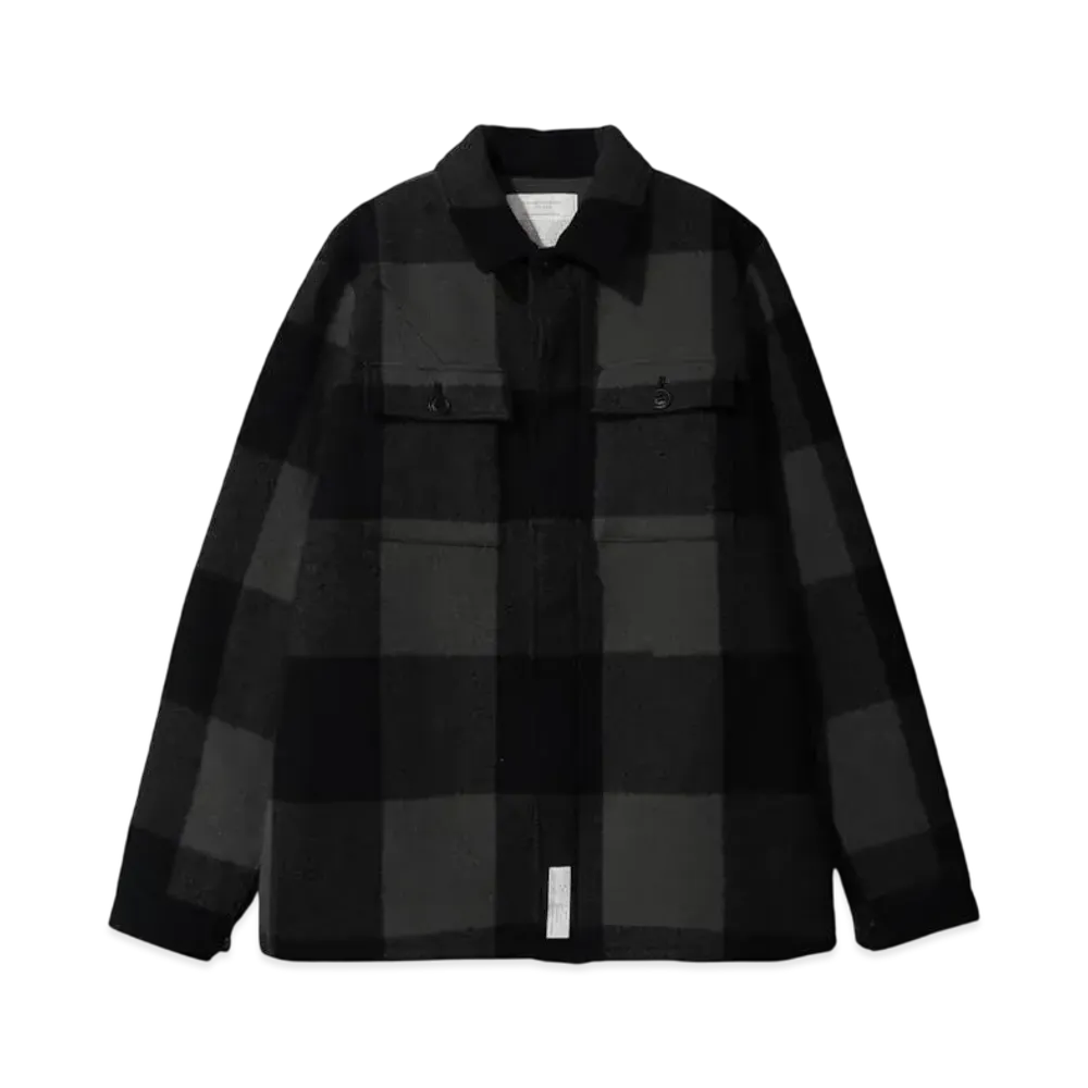 UNDERCOVERISM BLOCK CHECK WOOL SHIRT JACKET "GRAY"